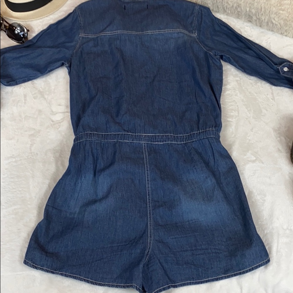 Blue Rain • Jean Shorts Romper - Picture 6 of 8